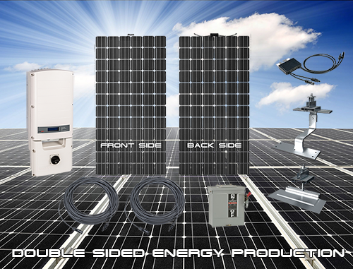 Bifacial solar high efficiency systems.