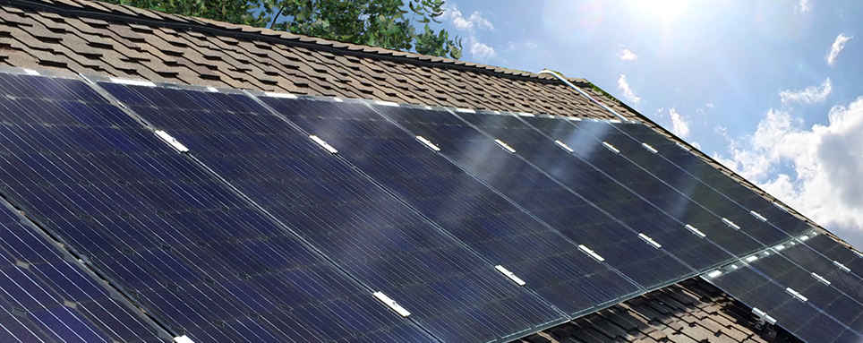 Bifacial residential roof mount.
